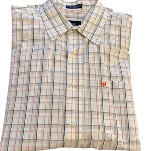 IZOD men’s tattersall shirt.  Button down EUC. Sporty and snazzy